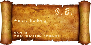 Veres Bodony névjegykártya